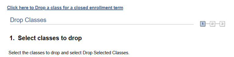 closed enrollment term button