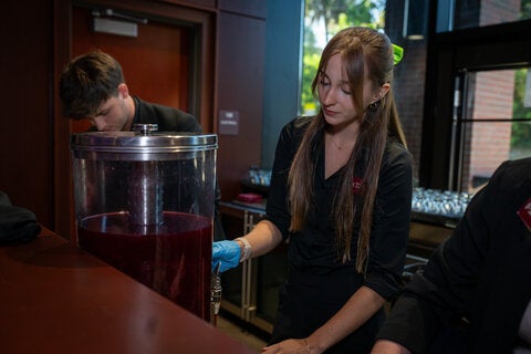 photo taken during the little dinner series beetlejuice event