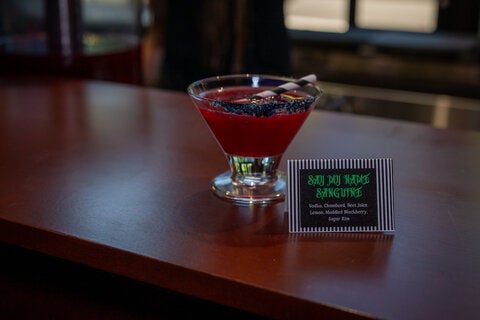 photo taken during the little dinner series beetlejuice event