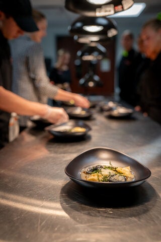 photo taken during the little dinner series beetlejuice event