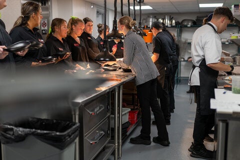 photo taken during the little dinner series beetlejuice event