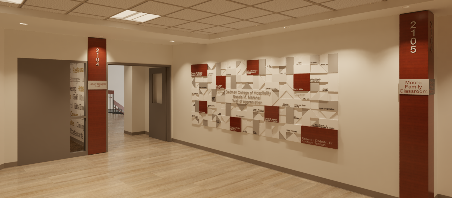 rendering donor wall
