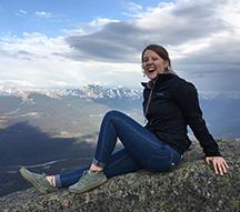 Student Brooke Warnke in the Canadian Rockies