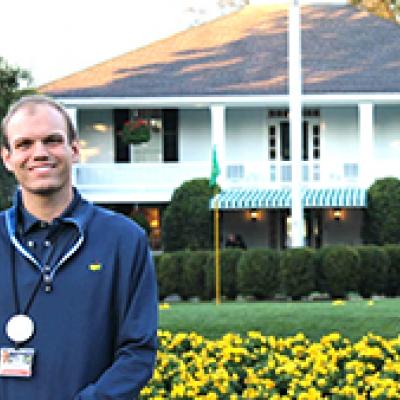 Dedman junior Jonathan Paulson at Augusta National Club