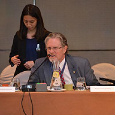 Don Farr speaking in Hong Kong