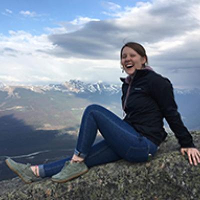 Student Brooke Warnke in the Canadian Rockies