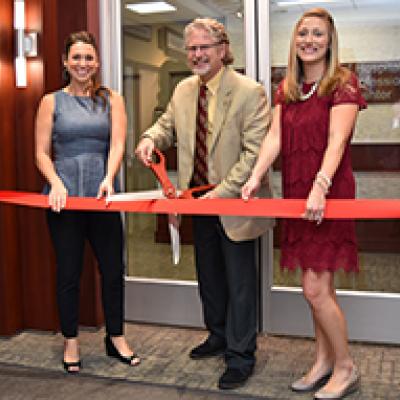 Ribbon-cutting Dedman's Marriott Center